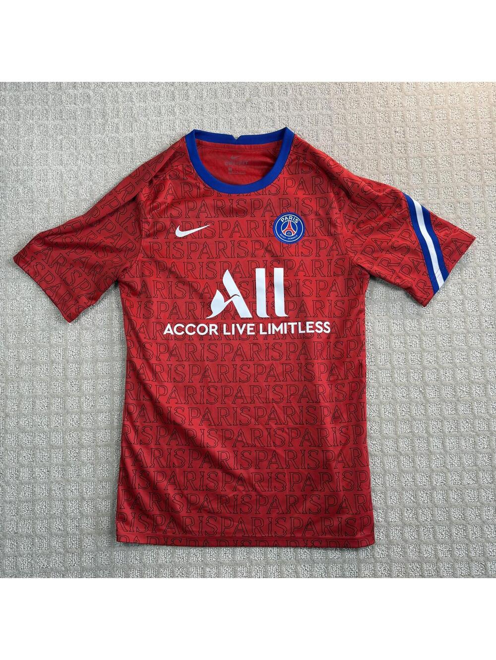 Nike PSG 2020 Pre Match Soccer Jersey Small